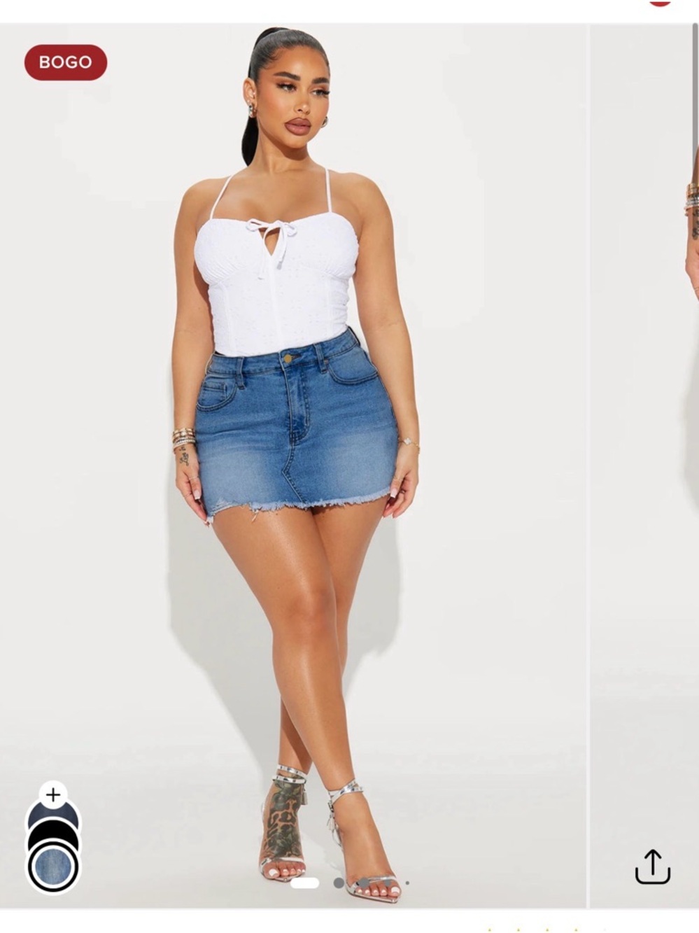 NWT Blue Denim Mini Skirt